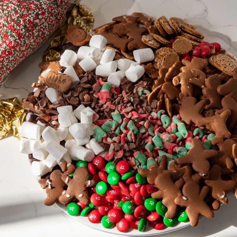  Un spectaculaire "Santas Sack Candy Avalanche" avec des chocolats, des bonbons et des biscuits prêts à être dégustés.