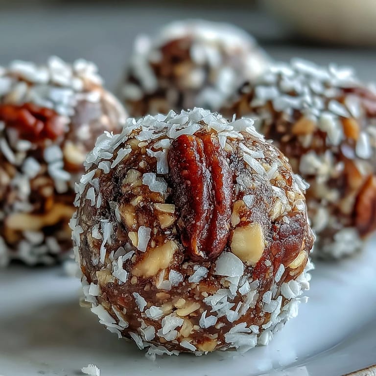 Close-up des boules énergétiques Hojicha avec des pépites de chocolat et une texture moelleuse.