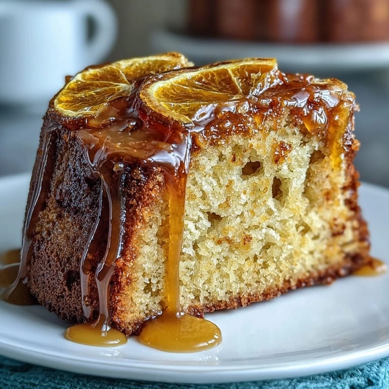Délicieux gâteau à l'huile d'olive enrichi d'oranges confites maison, surmonté d'un glaçage acidulé aux agrumes, idéal pour un goûter raffiné ou une fin de repas élégante.