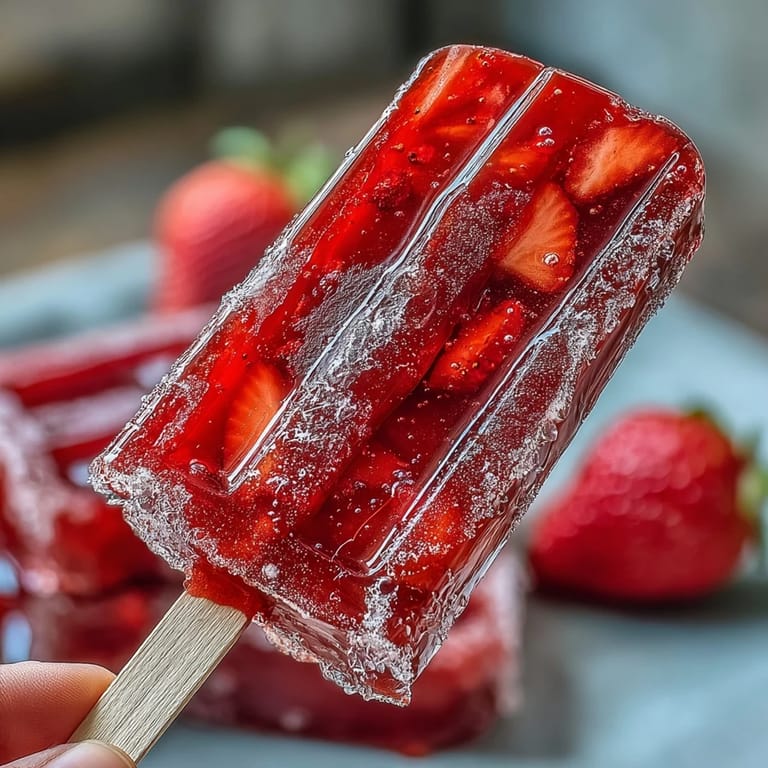 Délicieux popsicles mimosa à la fraise, pétillants et colorés, idéaux pour les fêtes entre filles.