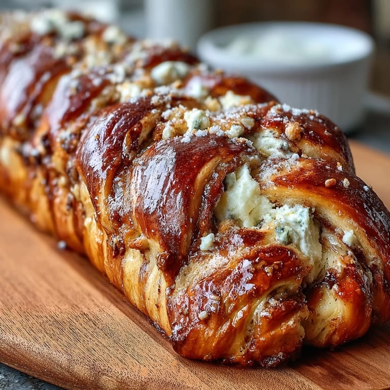 Braid de fête fourré au fromage à la crème citronnée, parsemé de sucre coloré pour un dessert festif.
