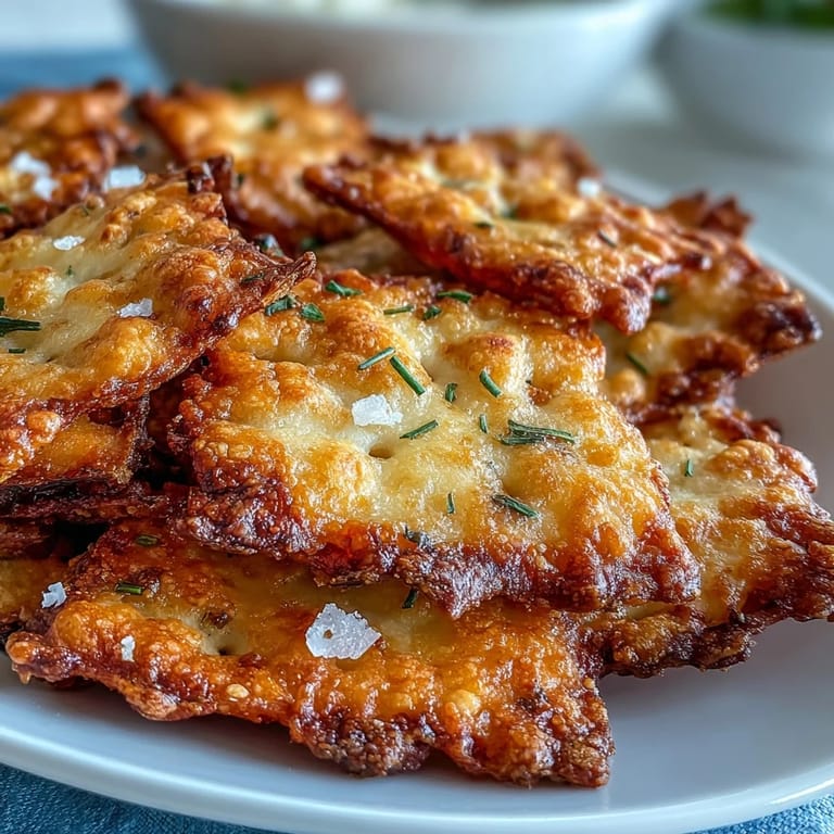 Craquelins rustiques au levain, croustillants et savoureux, saupoudrés d'ail et parmesan pour un snack gourmand.
