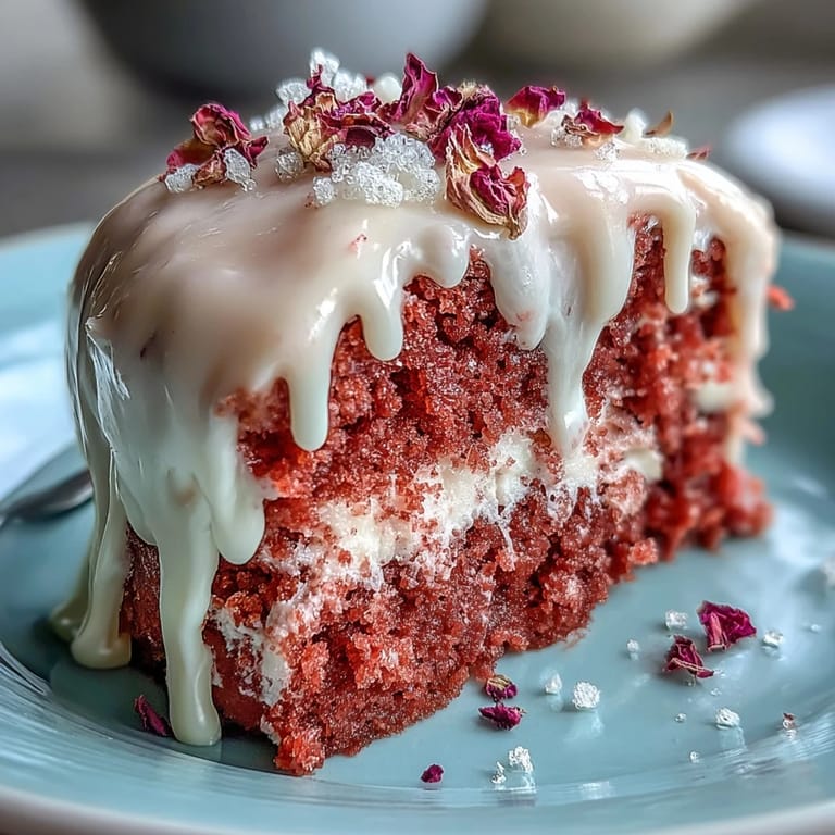 Gâteau de Fête Rosé avec Drizzle Doré : Gâteau en couches rose blush, nappé de crème et orné d'un drizzle doré scintillant pour célébrer en beauté.