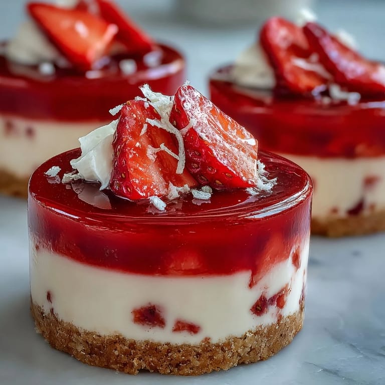 Délicieuses verrines de cheesecake à la limonade et fraises, parfaites pour l'été.
