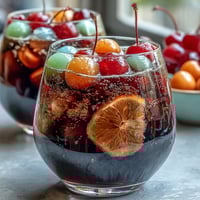 Punch bowl rempli de sherbet arc-en-ciel coloré et de soda citron-lime pétillant pour une fête de remise des diplômes festive.  