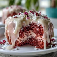 Gâteau Velours Rosé pour Douche Nuptiale avec Drizzle Doré : Gâteau velours rose pâle avec couches de crème au beurre et drizzle doré élégant, idéal pour les fêtes de mariage.  