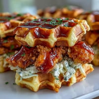 Gourmands sliders de poulet Buffalo croustillant, parfaits pour une fête.